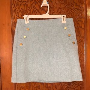 Blue Wool Skirt